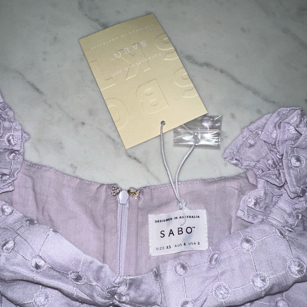 Purple Sabo Skirt Mini Dress - Marcelie Dress - Picture 7 of 7